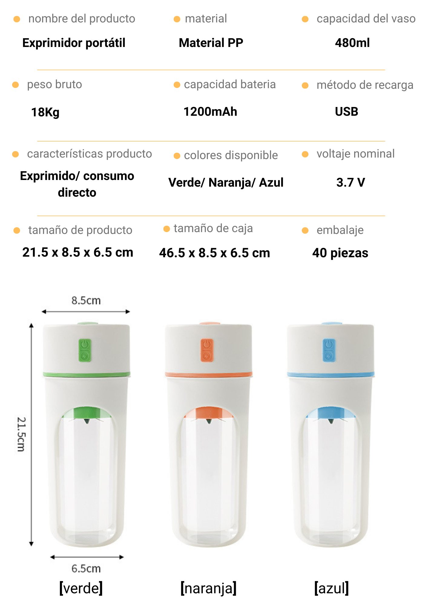 Licuadora Portátil USB